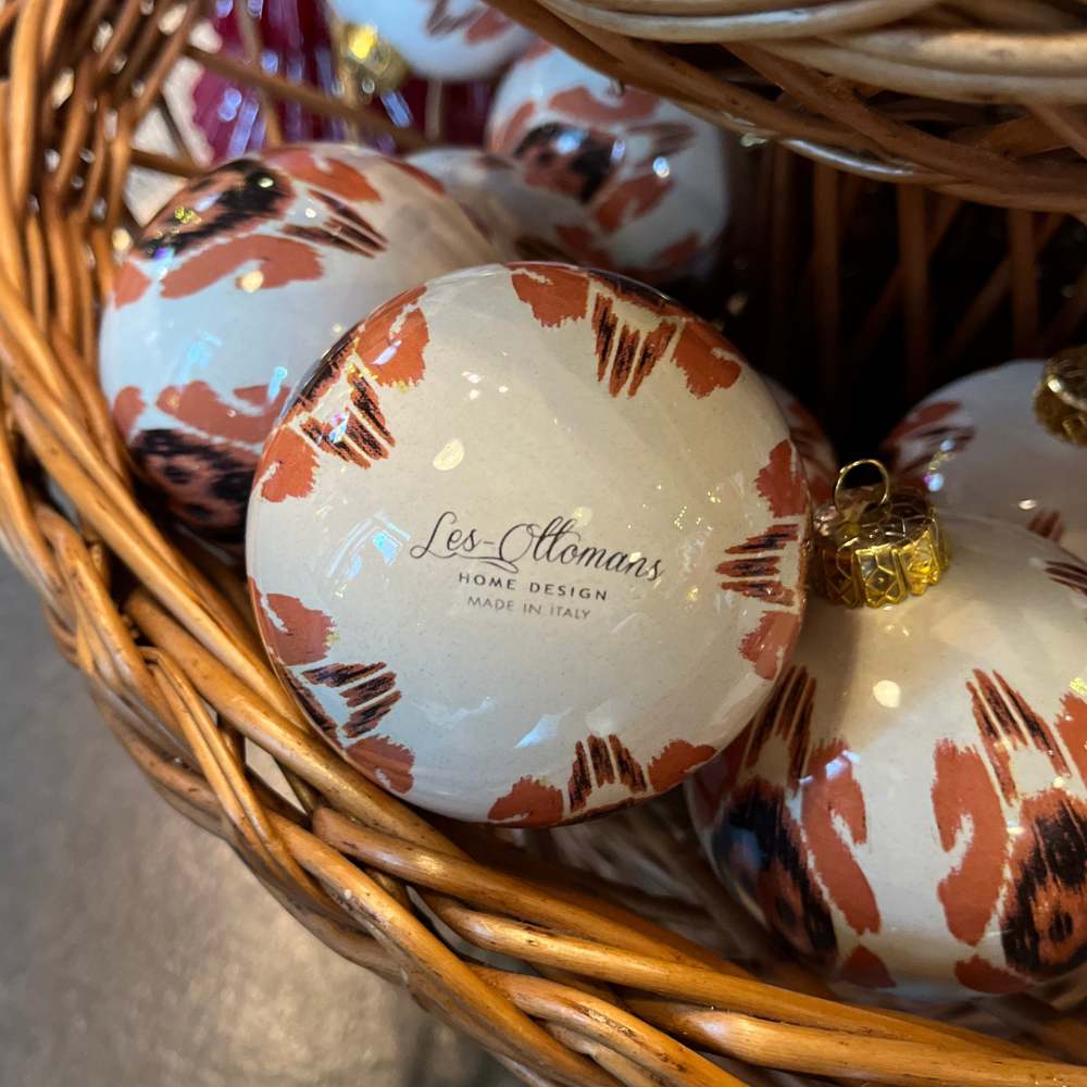 Weihnachtskugel Ikat - small