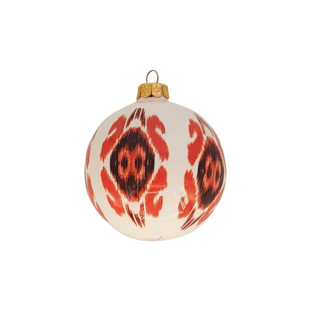 Weihnachtskugel Ikat - small