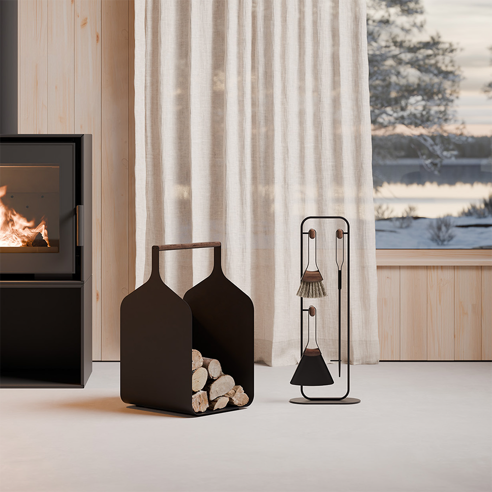 Kaminbesteck Set FUMI im Farbton Schwarz von Eldvarm