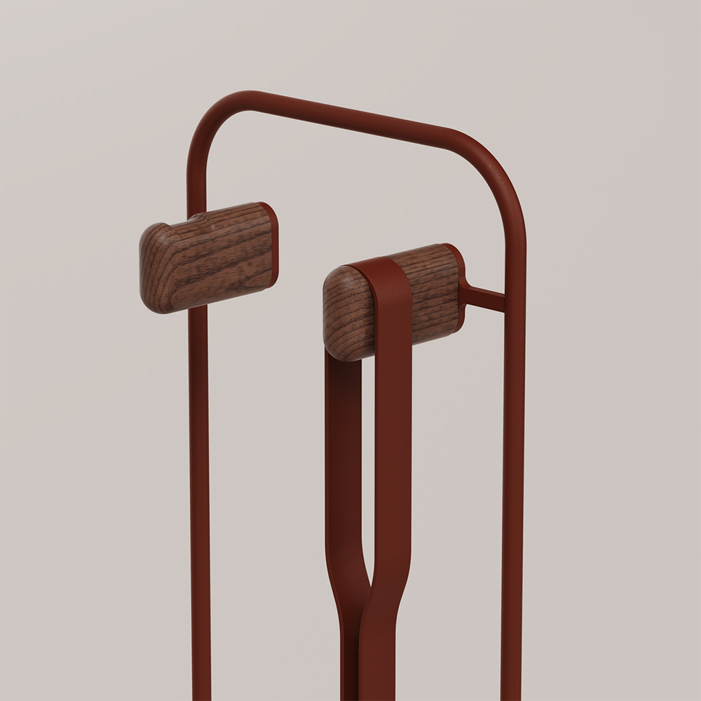 Kaminbesteck Set FUMI im Farbton Rot terre von Eldvarm