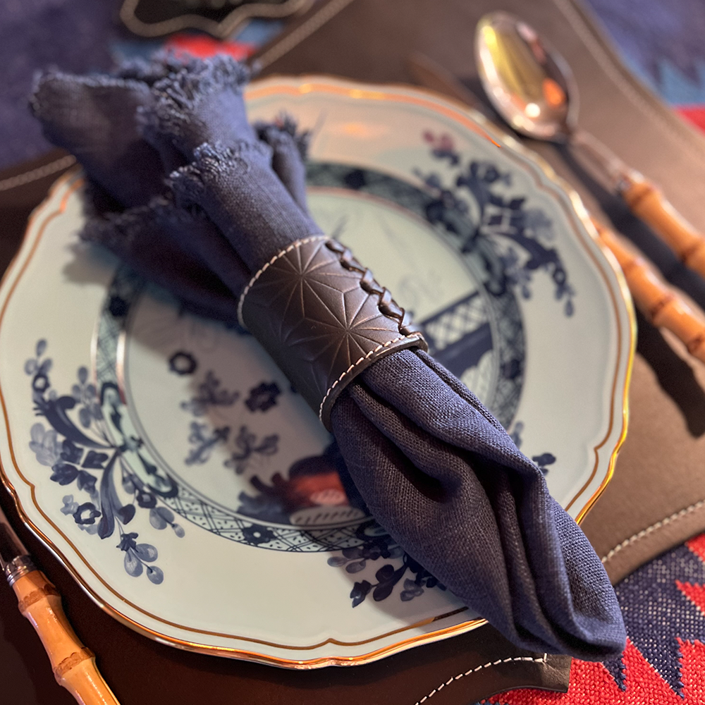 Napkin CHLOE linen - navy