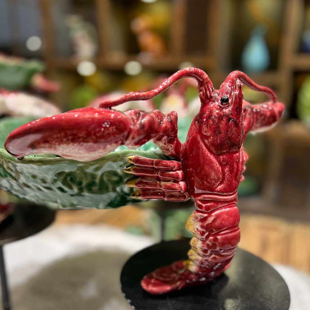 Schale KOHL MIT HUMMER aus Keramik Detail