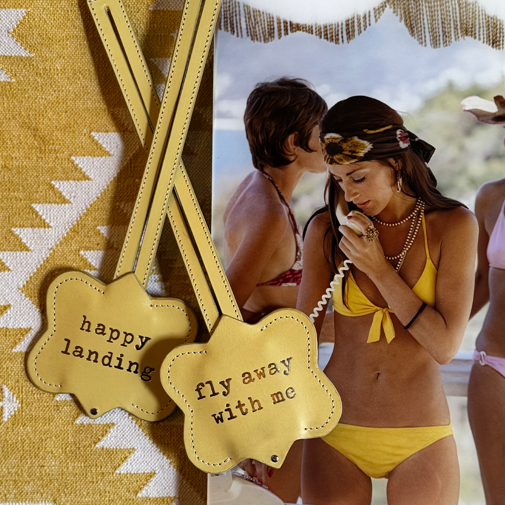 Gepäckanhänger LUZIA aus Leder - vanilla