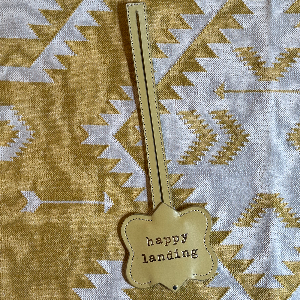 Gepäckanhänger LUZIA aus Leder - vanilla