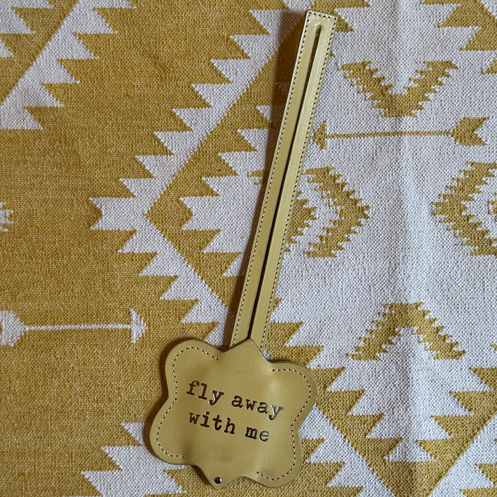 Gepäckanhänger LUZIA aus Leder - vanilla