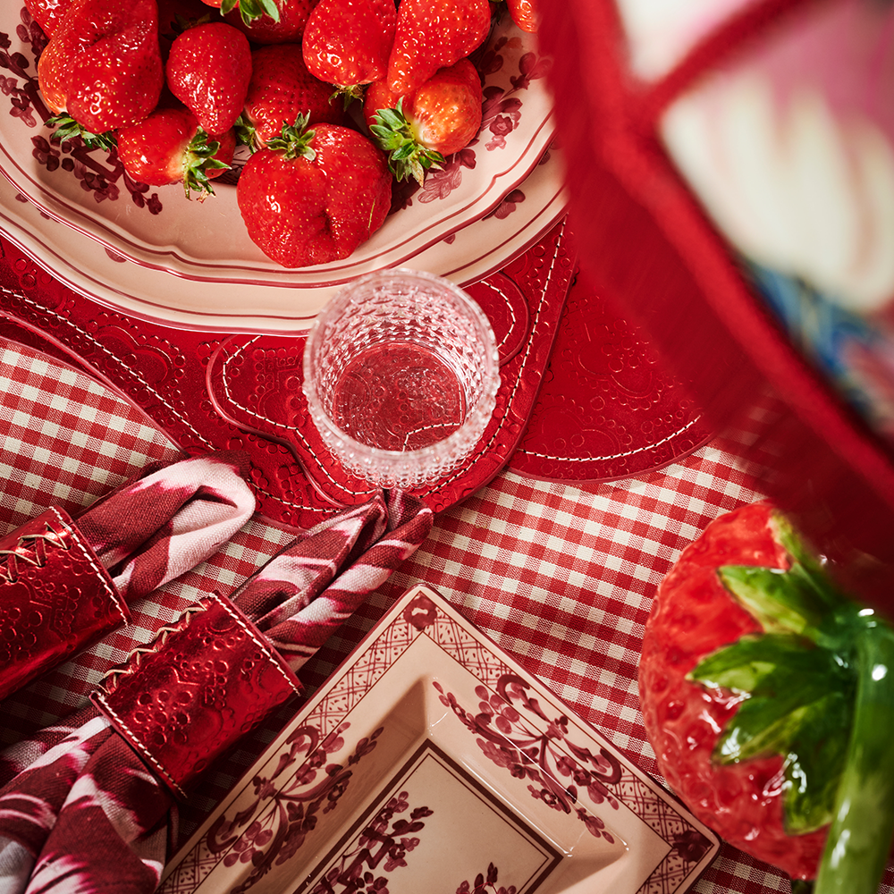 Schale rechteckig ORIENTE ITALIANO im Farbton Vermiglio von Ginori 1735