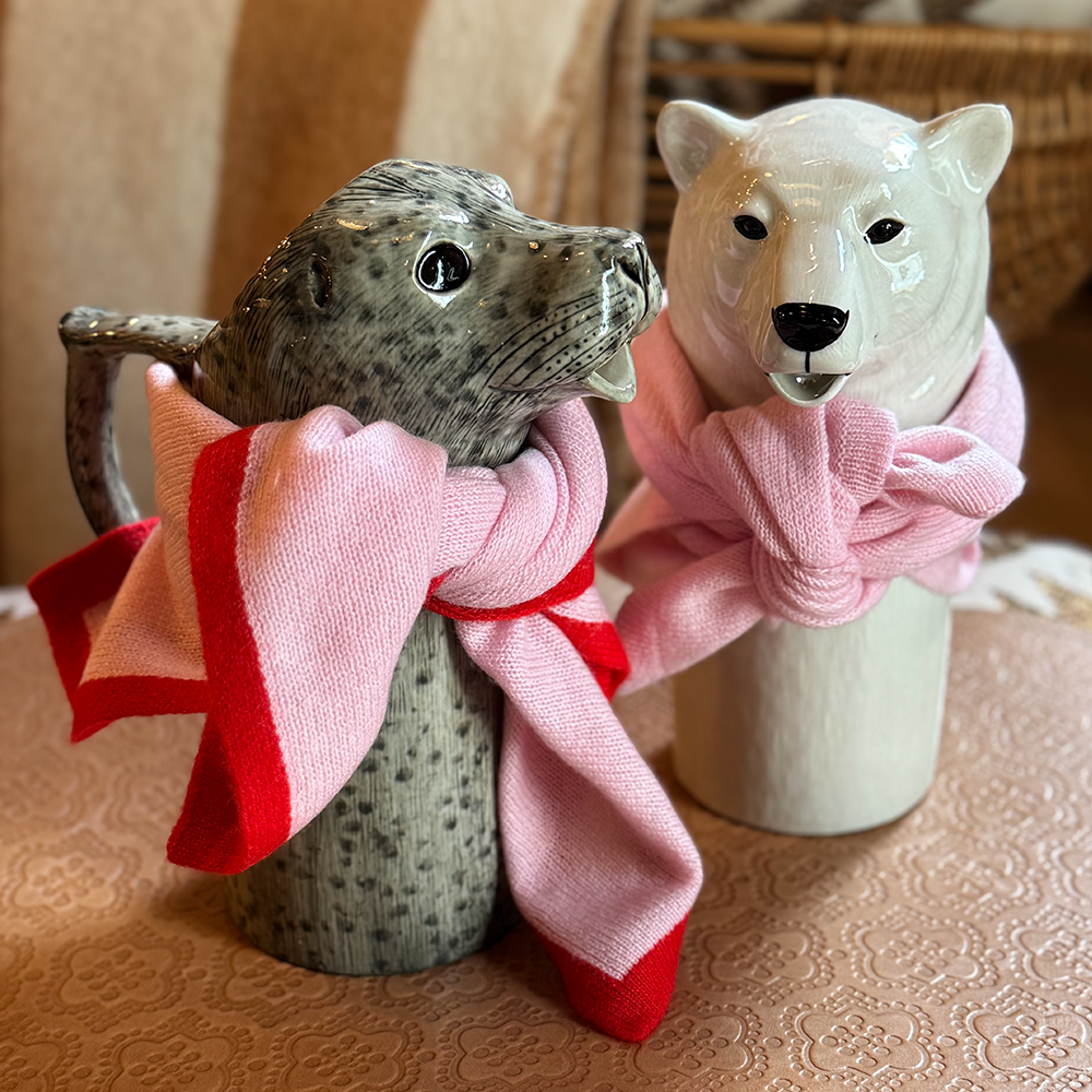 Kaschmirschal MINI SCARF - rosa/rot