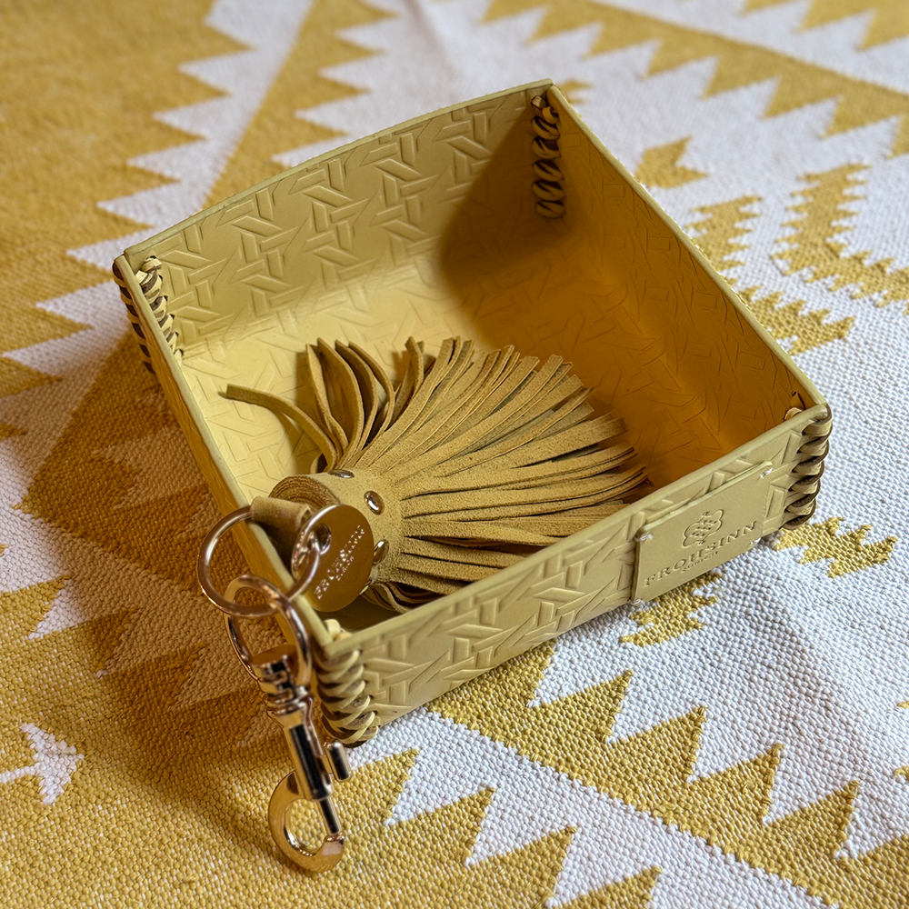 Schlüsselanhänger VERSAILLES aus Leder - vanilla