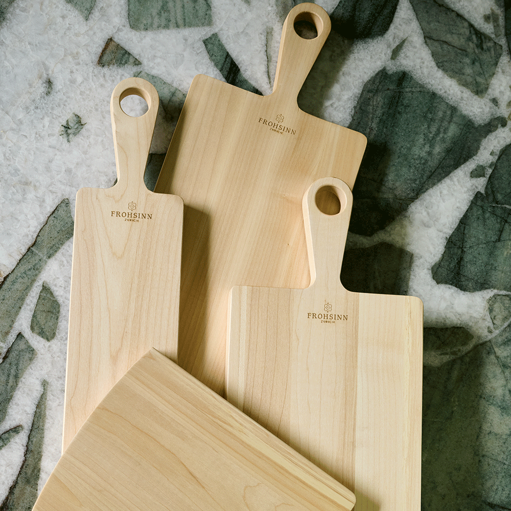 Schneidebrett NATURAL aus Kiefernholz - mittel vom FROHSINN