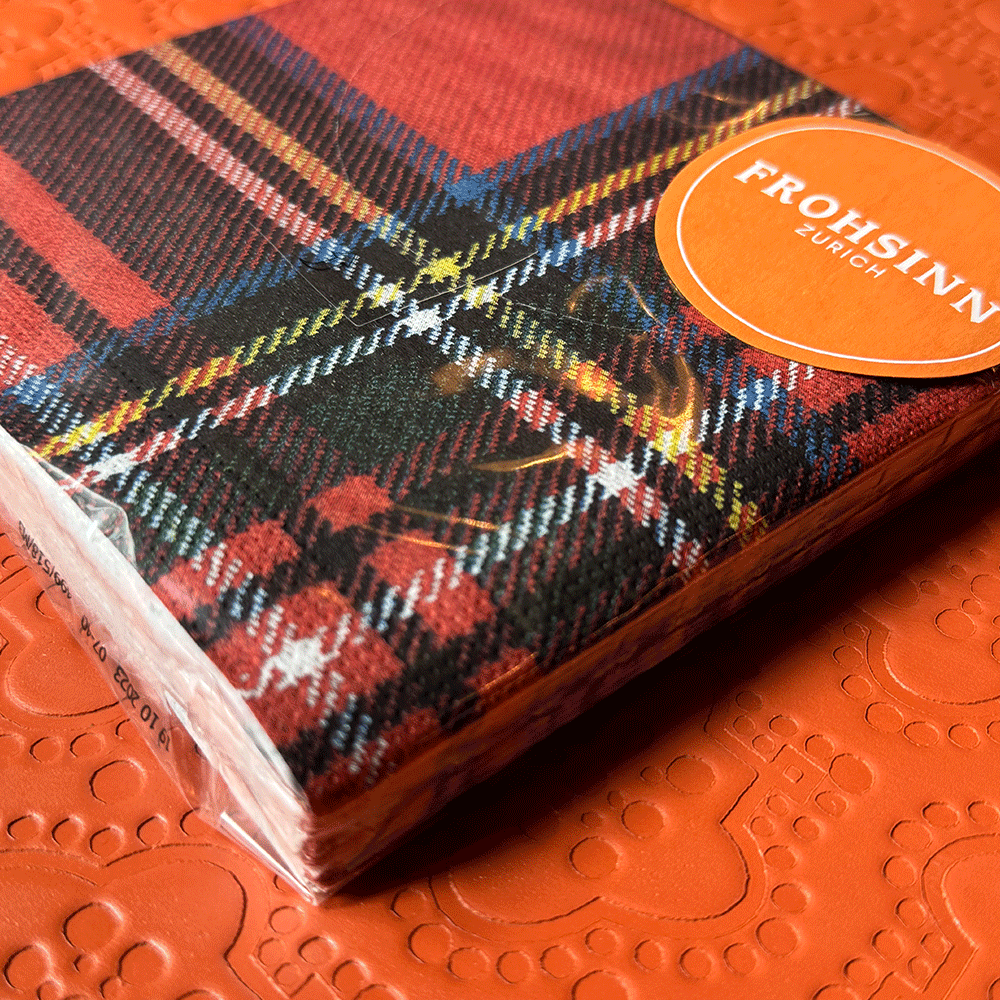 Cocktailserviette PPD - Check Red von Paperproducts Design