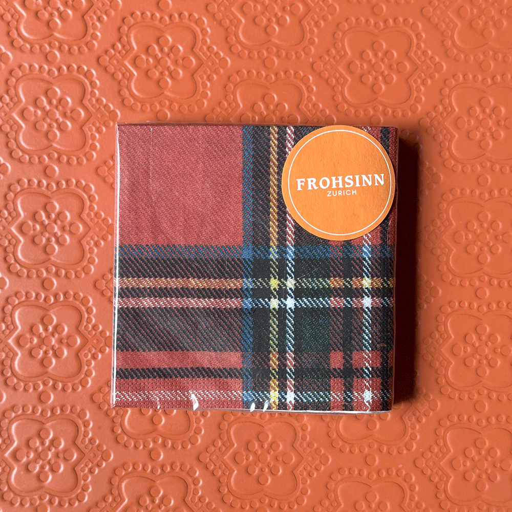 Cocktailserviette PPD - Check Red von Paperproducts Design