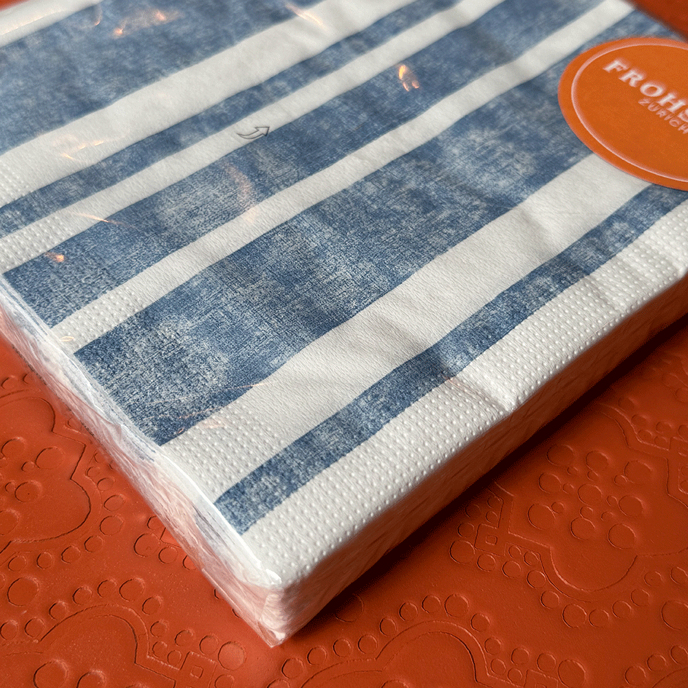 Serviette PPD - Stripes Blue von Paperproducts Design