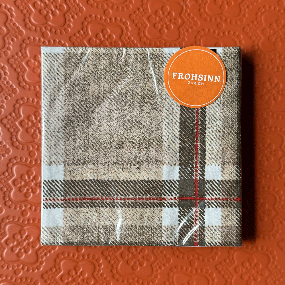 Serviette PPD - Check Beige von Paperproducts Design