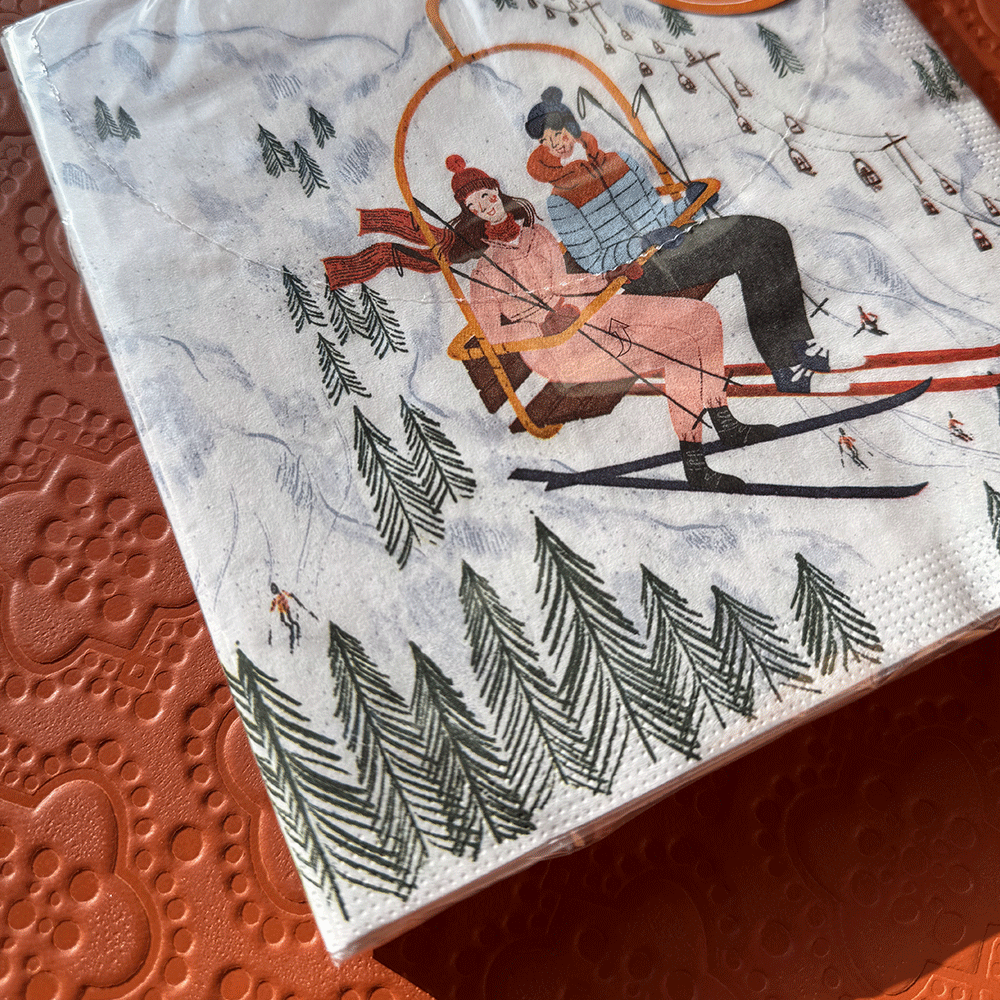 Serviette PPD im Zermatt Design von Paperproducts Design