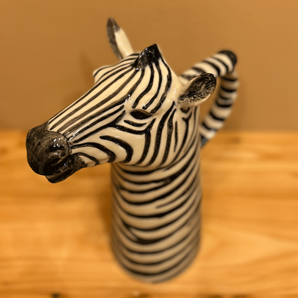 Zebra Krug aus Keramik von Quail Ceramics