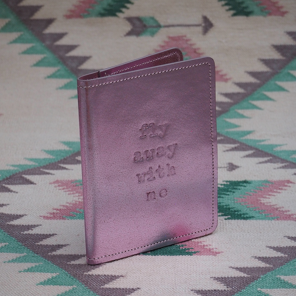 Reisepasshülle LARA aus Leder - flamingo