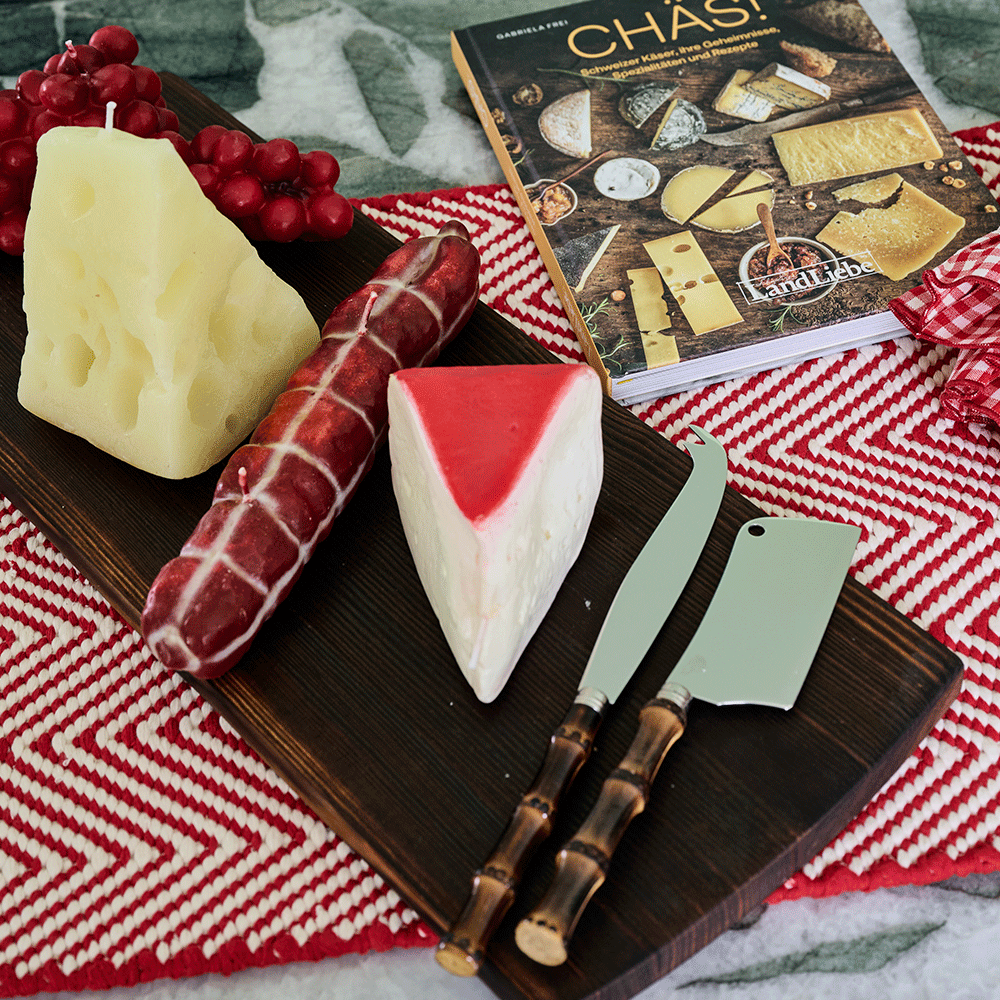 Käsehacke PANDA mit dunklem Bambusgriff von Sabre Paris