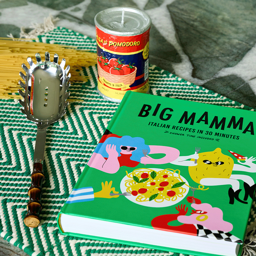 Spaghettilöffel PANDA mit dunklem Bambusgriff von Sabre Paris