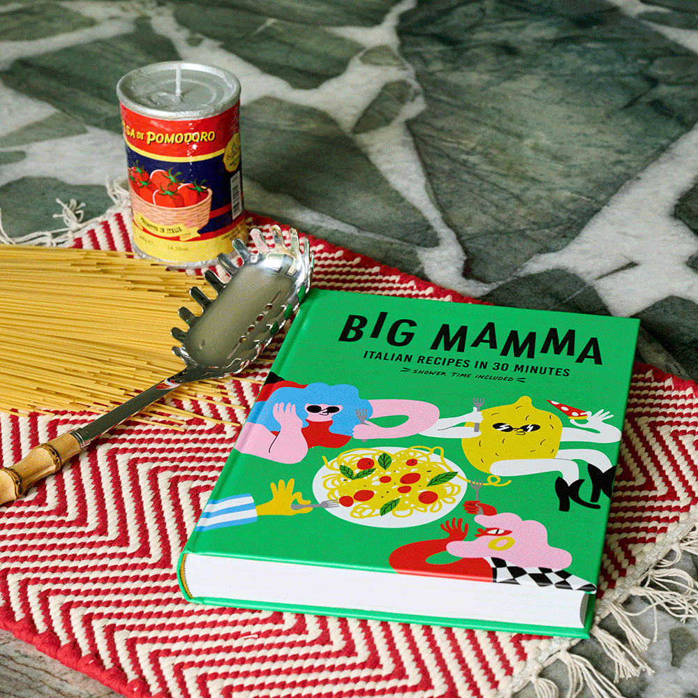 Spaghettilöffel PANDA mit hellem Bambusgriff von Sabre Paris