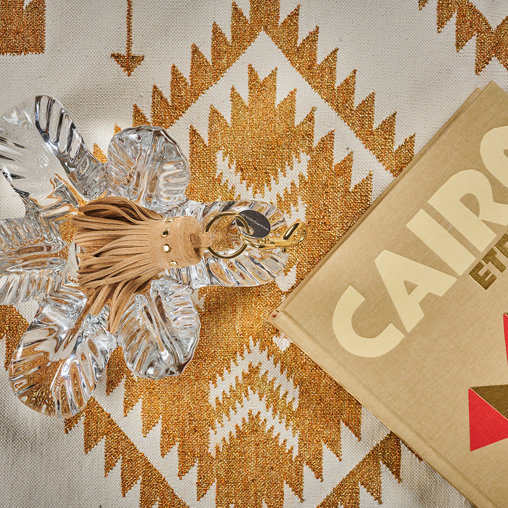 Schlüsselanhänger TASSEL aus Leder im Farbton braun 'camel'