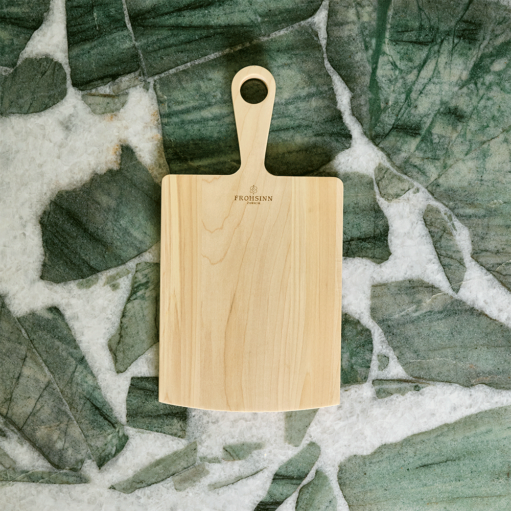 Schneidebrett NATURAL aus Kiefernholz - klein vom FROHSINN