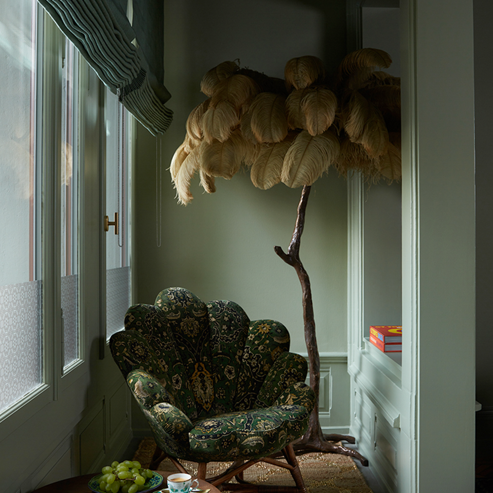 Stehleuchte FEATHER - bronze / old gold