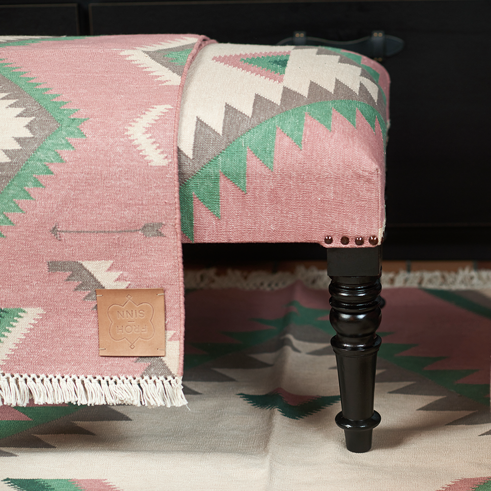 Sitzbank vom FROHSINN, Navajo Kollektion im Farbton framboise / rosa