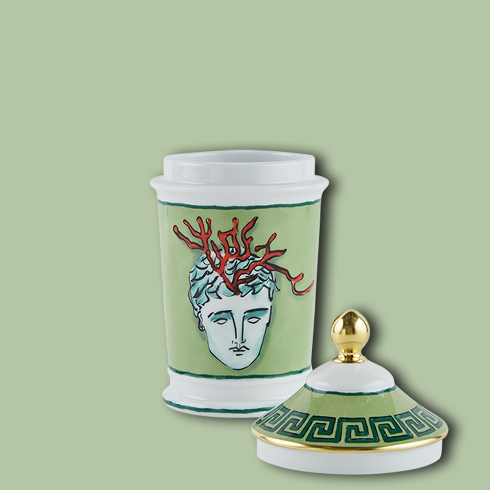 CONTAINER VASE MOSS GREEN von Ginori 1735