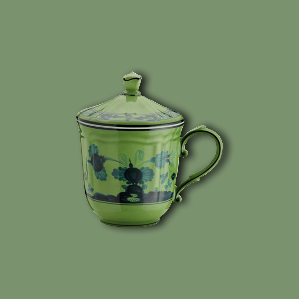 Tasse mit Deckel ORIENTE ITALIANO im Farbton Malachite von Ginori 1735