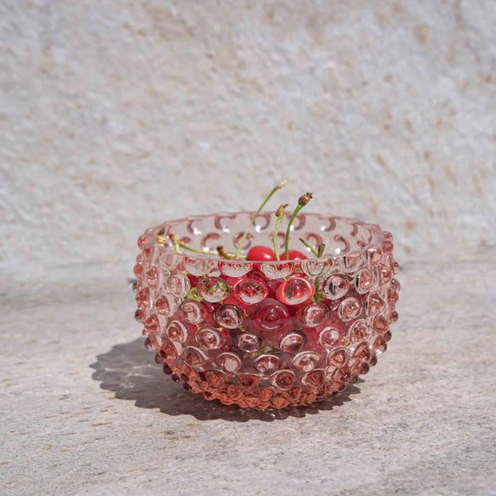 Schale klein HOBNAIL von Klimchi im Farbton rosaline