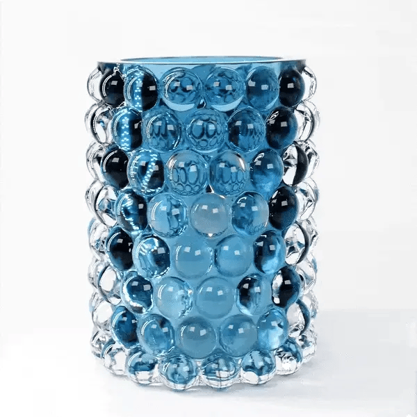 Windlicht Vase HURRICANE BOULE von Skogsberg & Smart im Farbton Sea, Blau