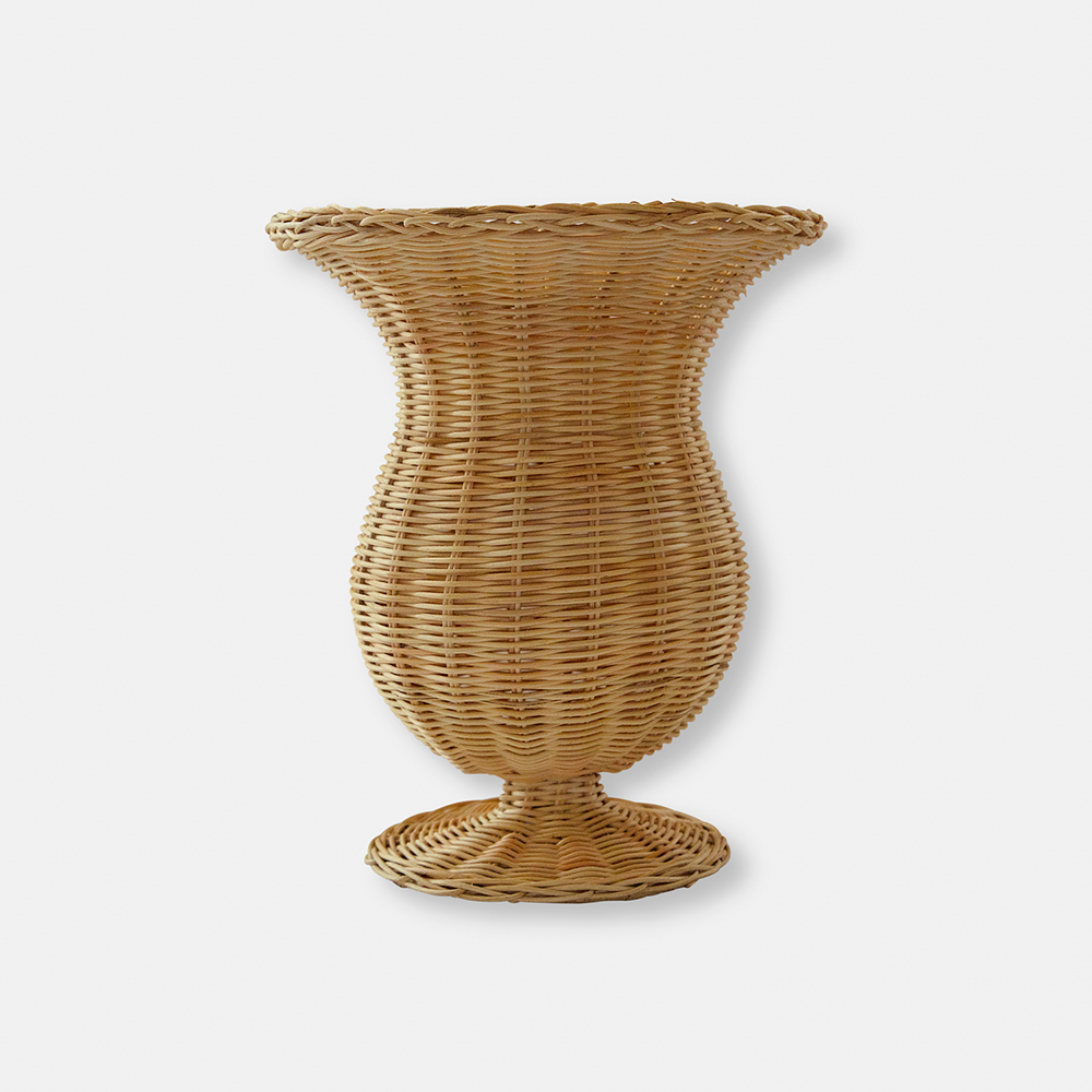 Vase OLYMPIA von Mahe Homeware Spanien, Handgefertigt aus Rattan