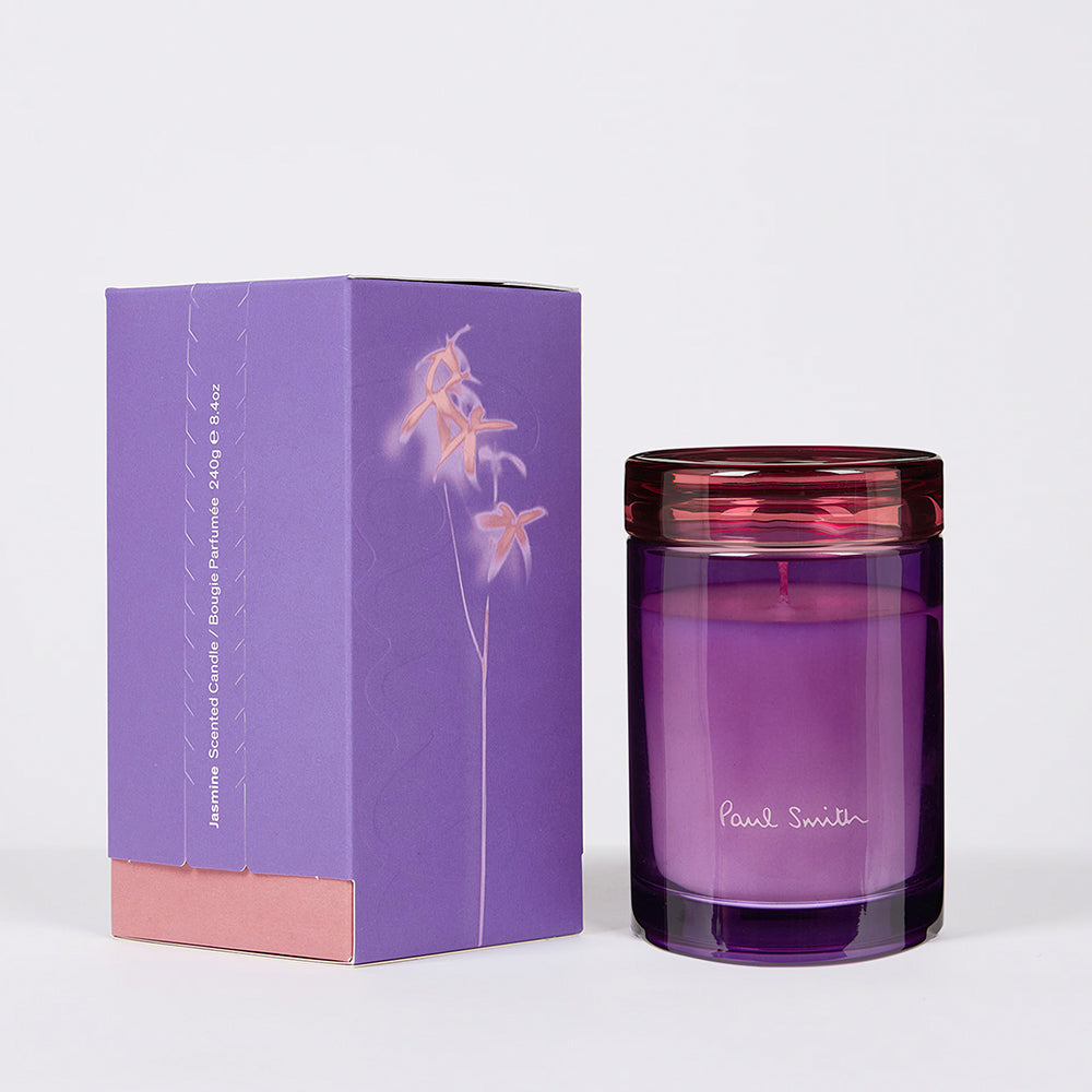 Duftkerze mit der Duftnote Jasmin von Paul Smith im Farbton Violett und Rosa