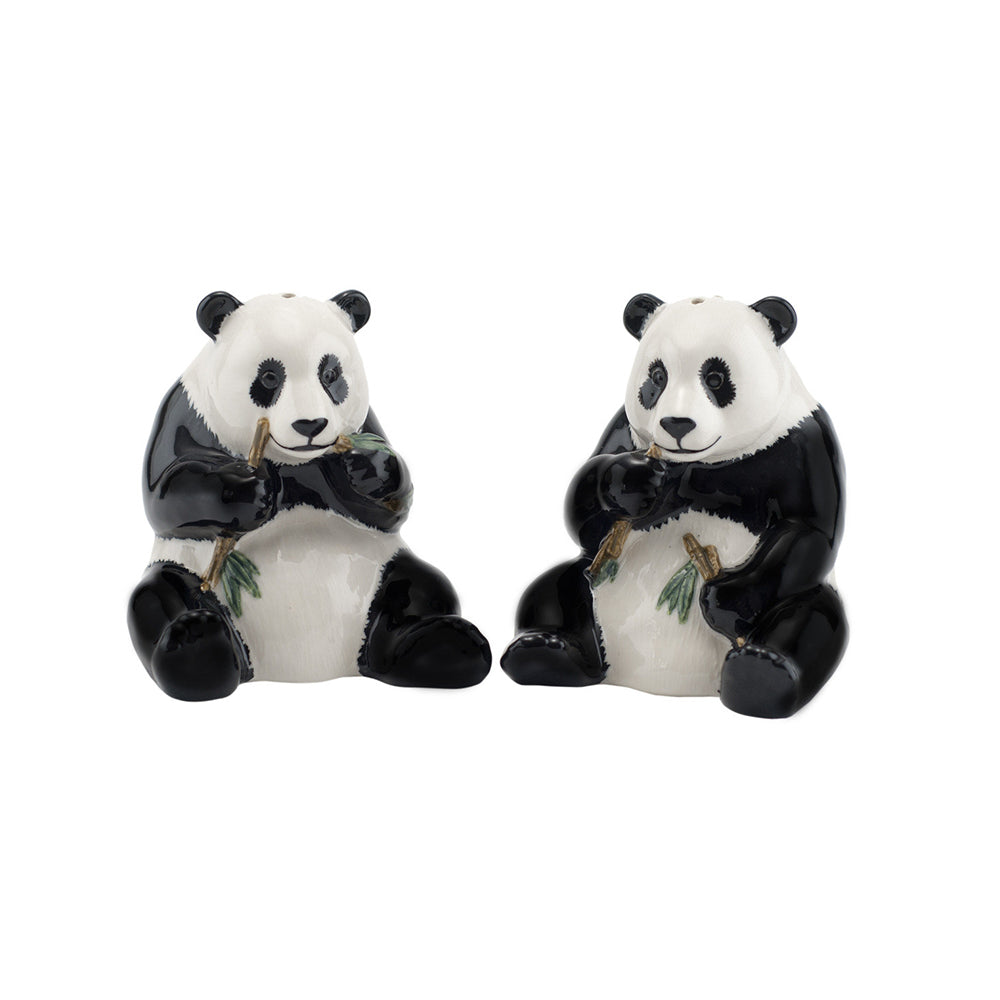 Salz und Pfefferstreuer WILD in Form von zwei grossen Pandas von Quail Ceramics