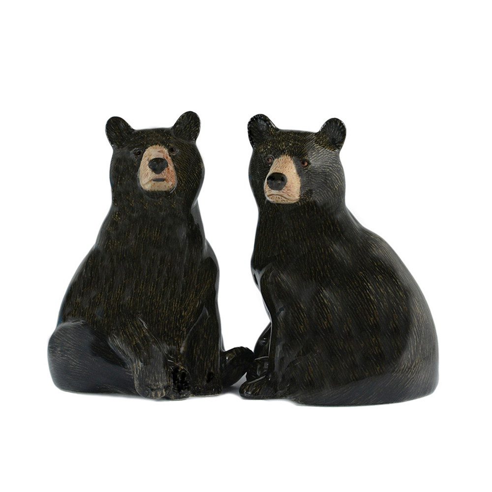 Salz- & Pfefferstreuer Set von Quail Ceramic, Schwarzbär