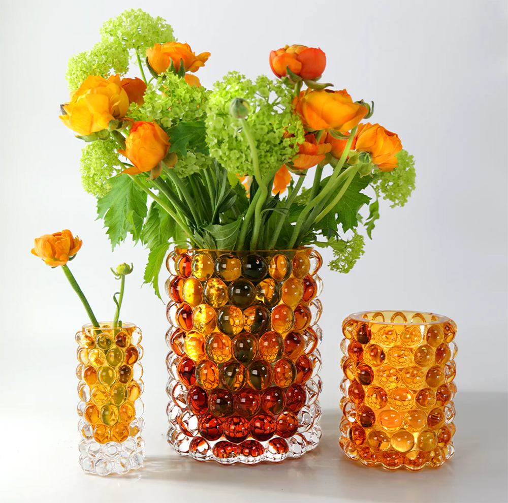 Windlicht HURRICANE BOULE von Skogsberg & Smart im Farbton Amber
