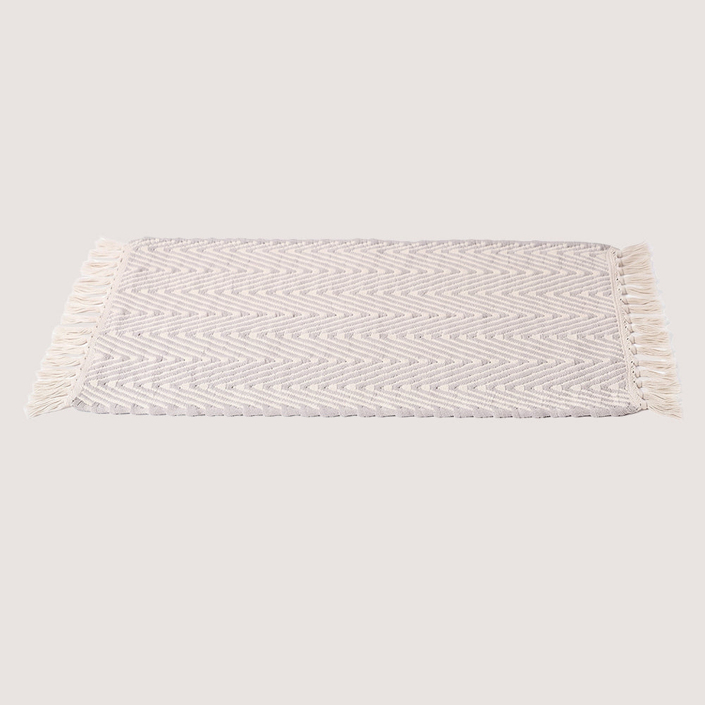 Tischset textil aus Baumwolle im Farbton Flat White vom FROHSINN