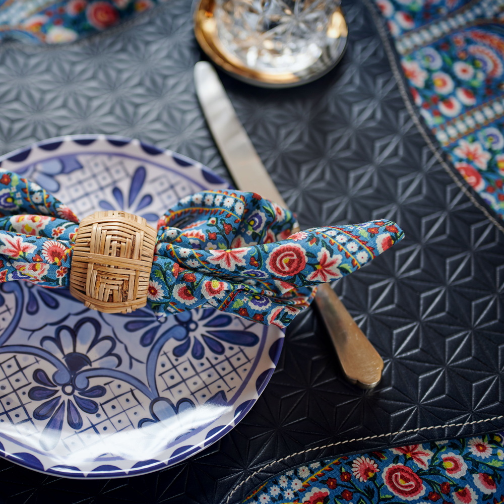 Placemat LIFESTYLE embossed leather - navy