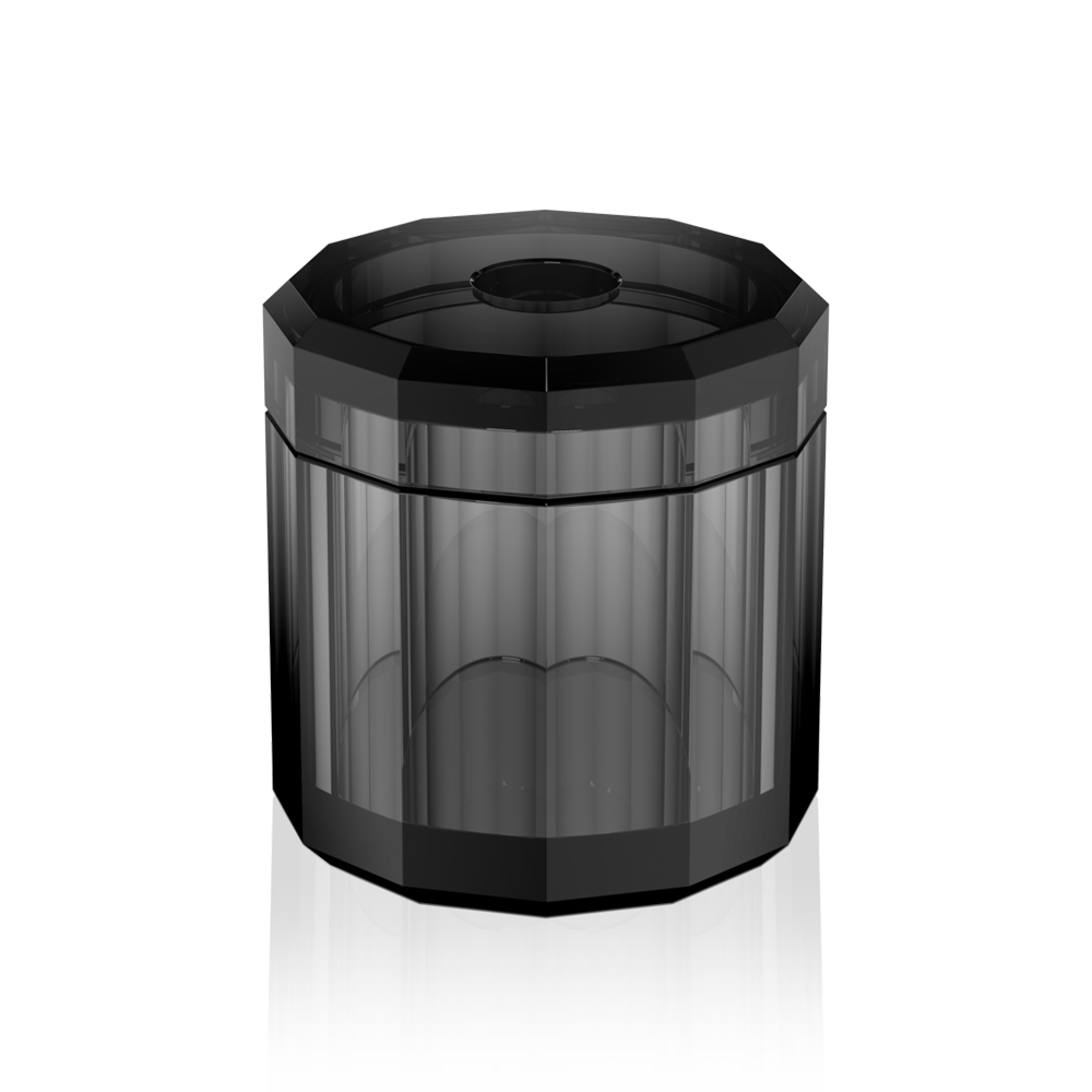 Crystal glass tissue box - anthracite