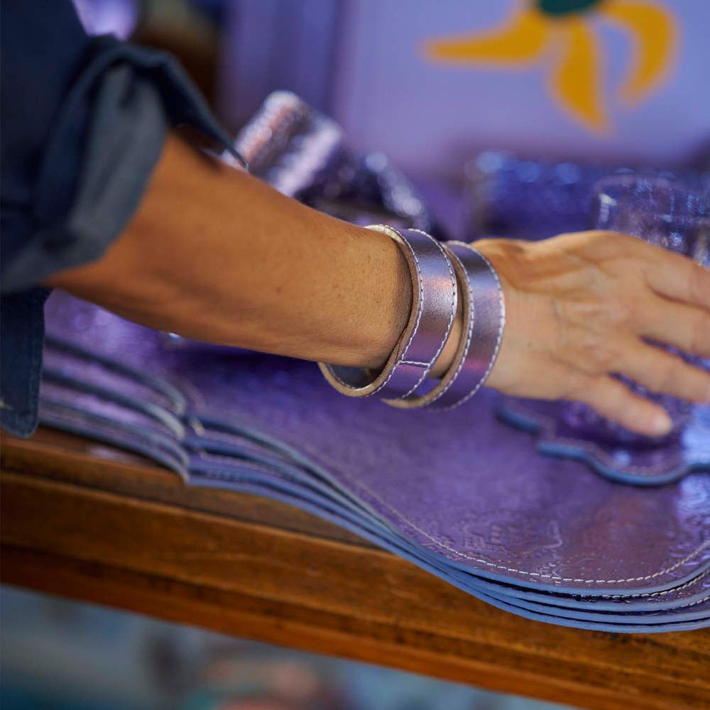 Bracelet LIFESTYLE leather smooth - forget me not