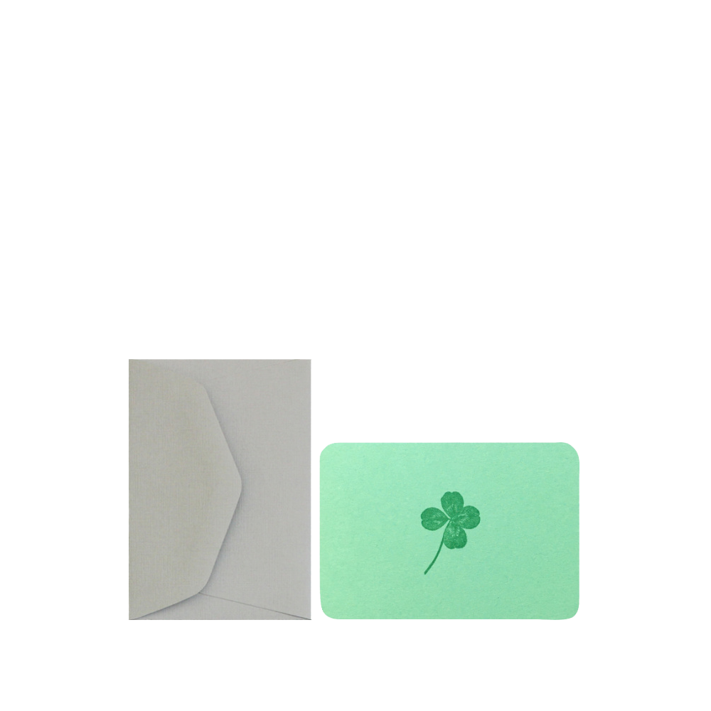 Grusskarte Mini - Kleeblatt