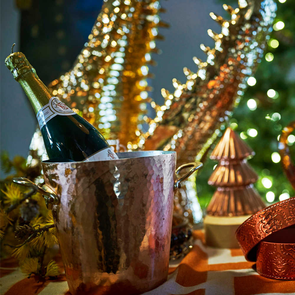 Champagnerkühler M30 - Kupfer / silber