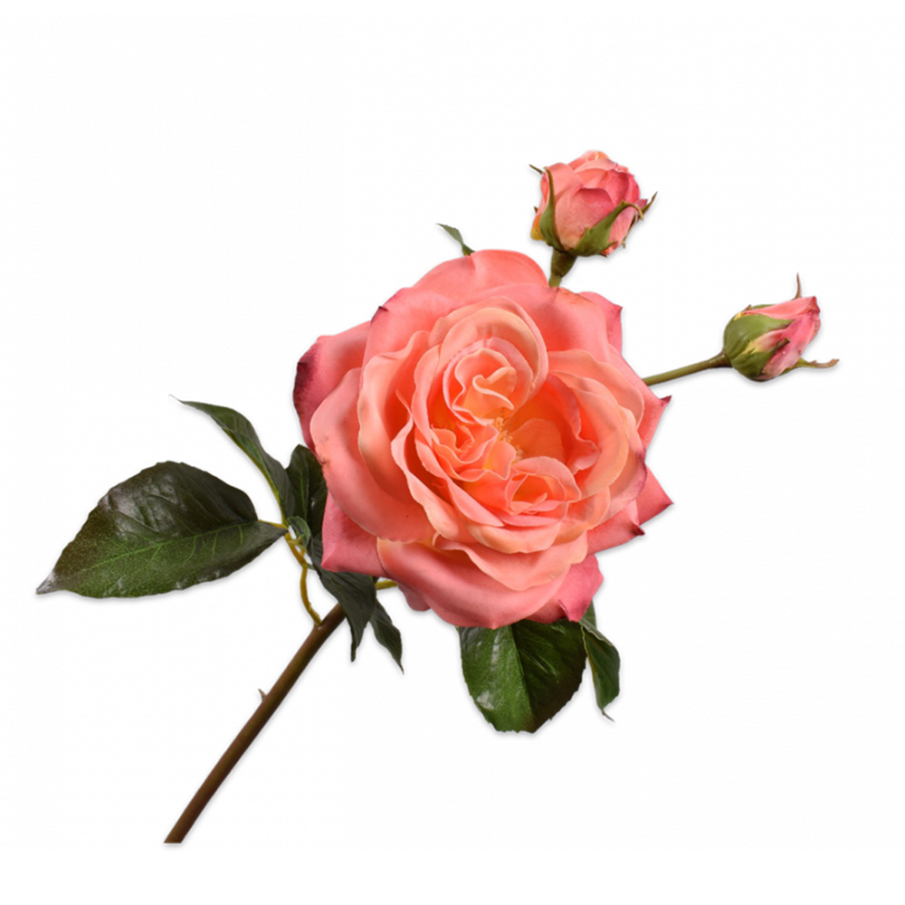 Kunstblume Rosen Zweig - lachs