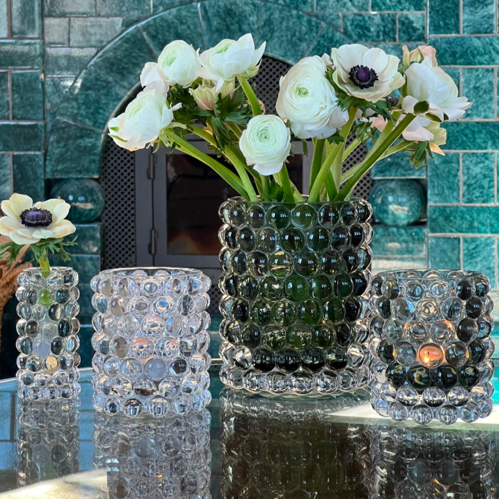 Windlicht Vase HURRICANE BOULE large - sage