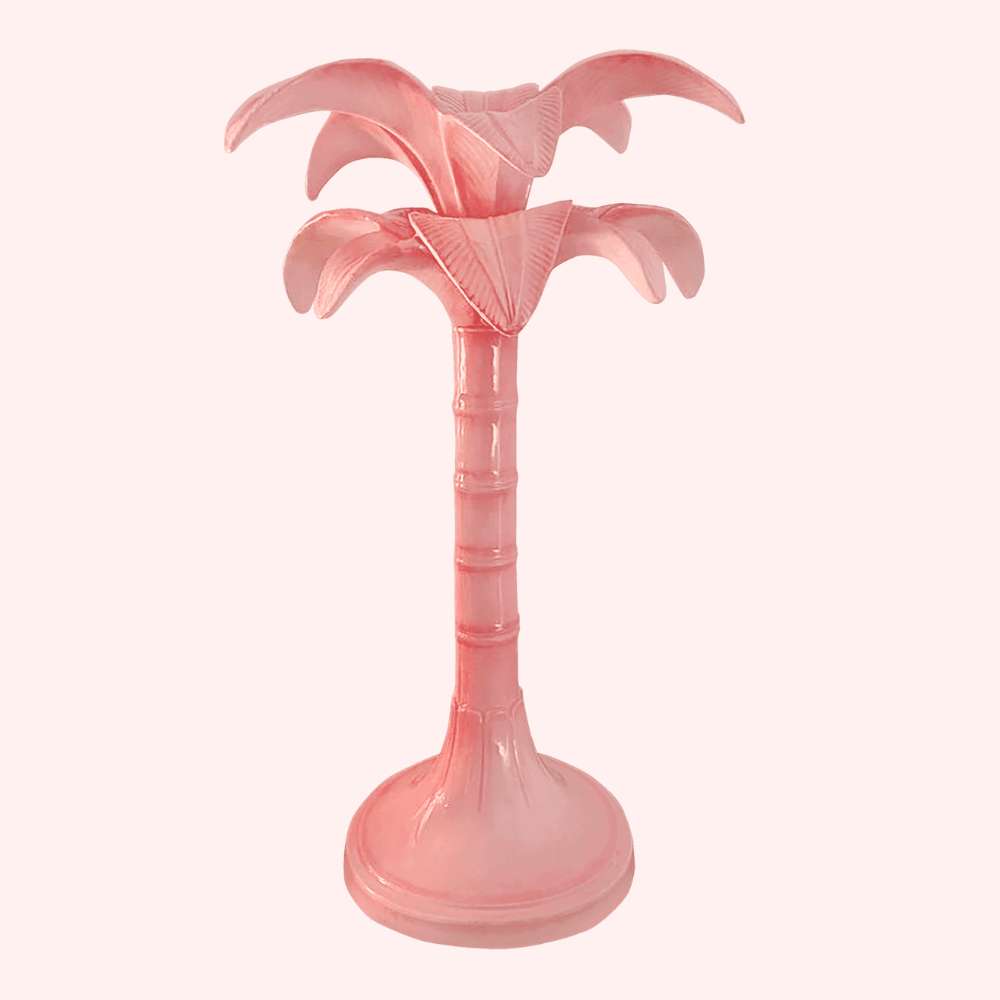 Kerzenständer PALME aus Keramik large - rosa