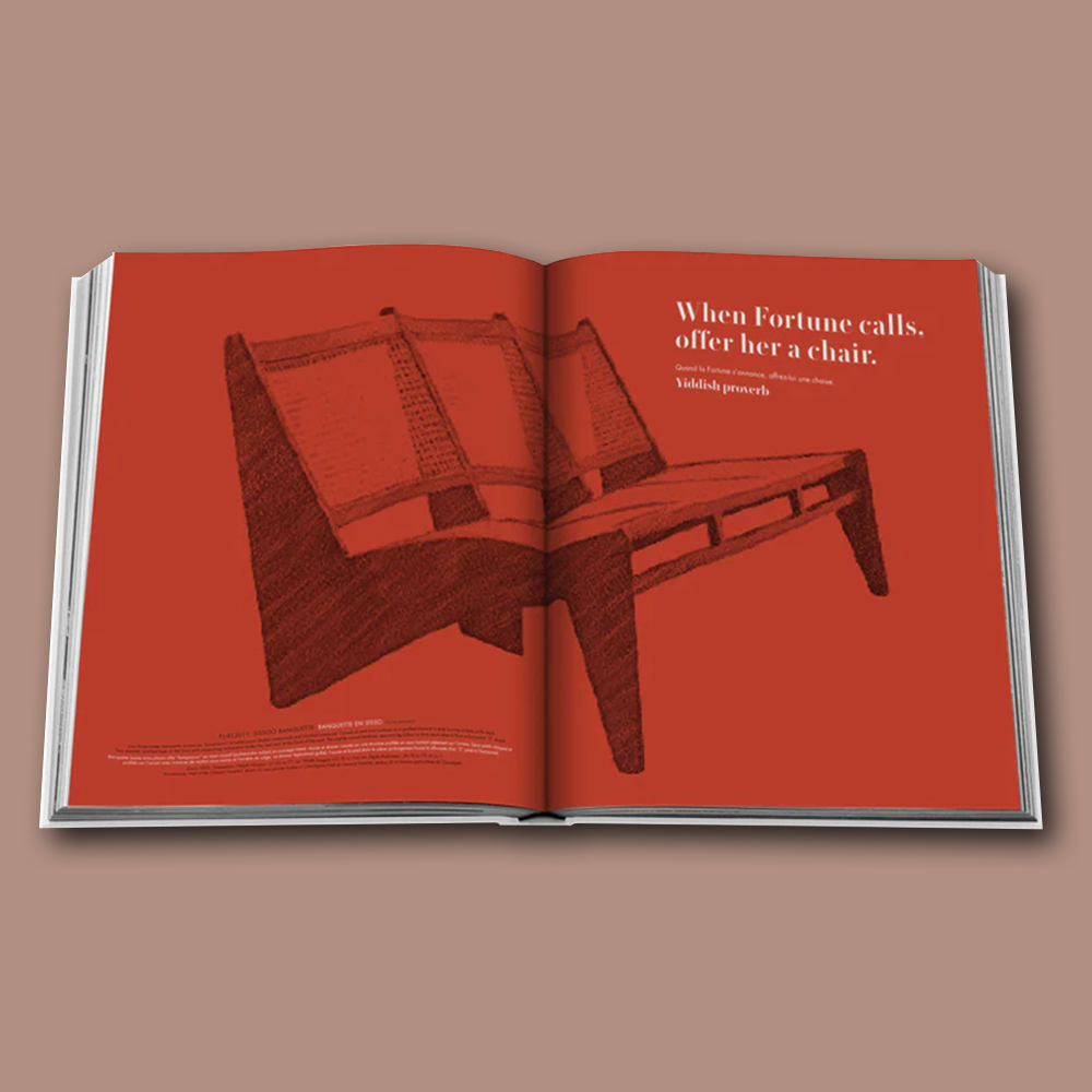 Buch Catalogue Raisonné du Mobilier Jeanneret Chandigarh von Assouline, Inhalt