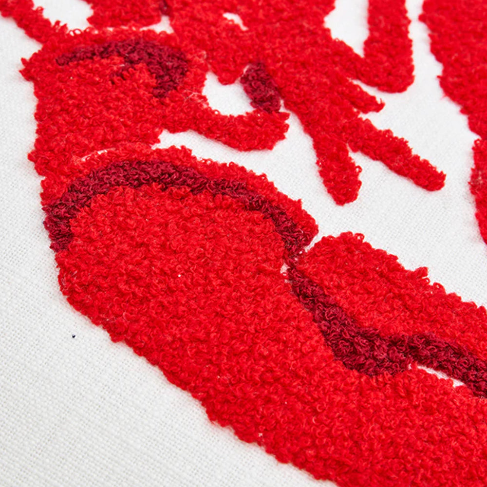 Kissen mit Lobster Motiv im Farbton rot von Batela Sea Style