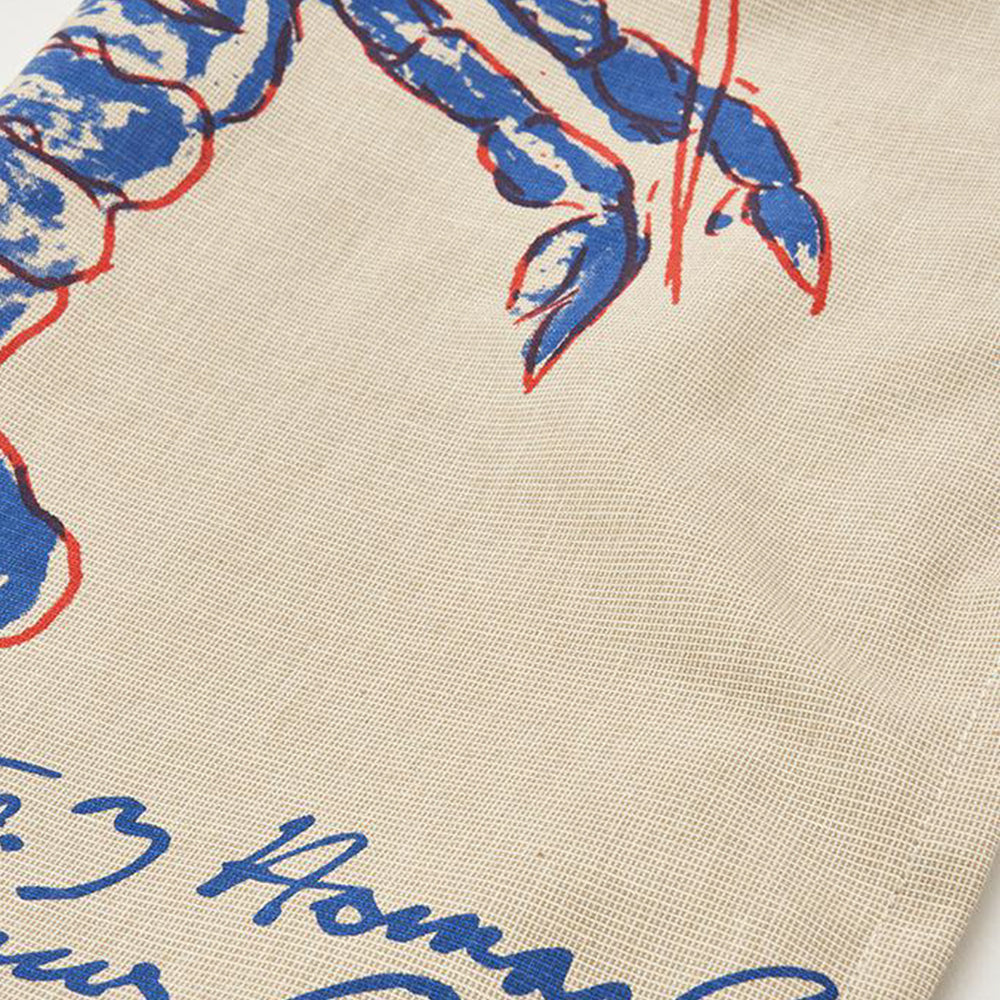 Geschirrtuch mit Lobster Motiv im Farbton Blau von Batela Sea Style