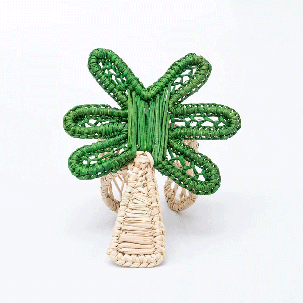 Serviettenring TOQUILLA mit Palme im Farbton grün und natur von Coro Cora