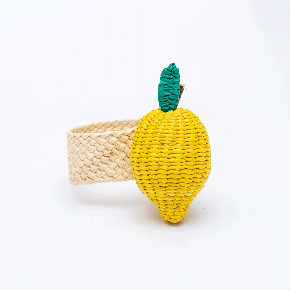 Serviettenring TOQUILLA mit Lemon/Zitrone im Farbton gelb von Coro Cora